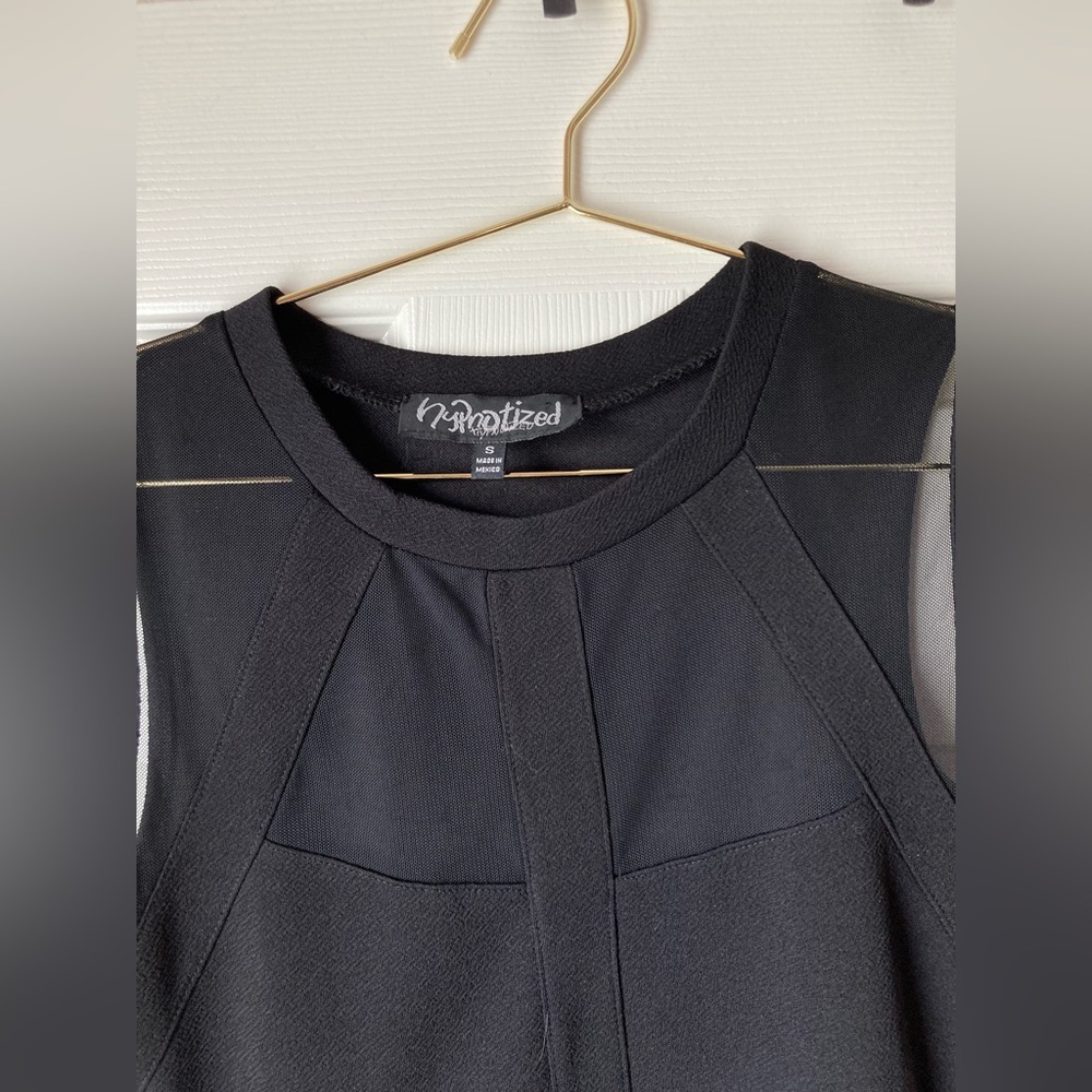 Size small -Black mini bodycon mesh dress - Picture 3 of 4